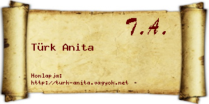 Türk Anita névjegykártya